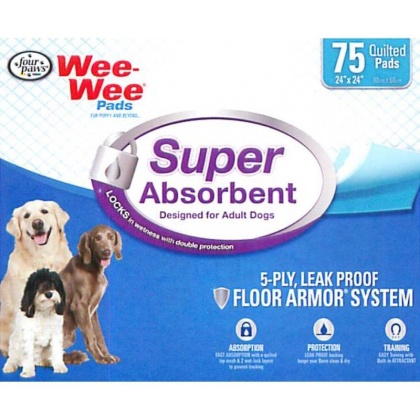 Four Paws Wee Wee Pads - Super Absorbent