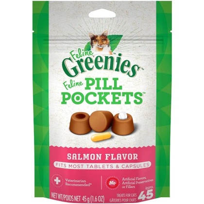 Greenies Pill Pockets Salmon Flavor Cat Treats