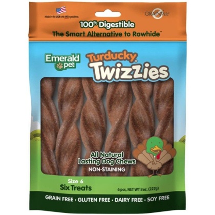 Emerald Pet Turducky Twizzies Natural Dog Chews