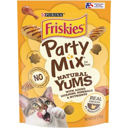 Friskies Party Mix Cat Treats Natural Yums With Real Chicken