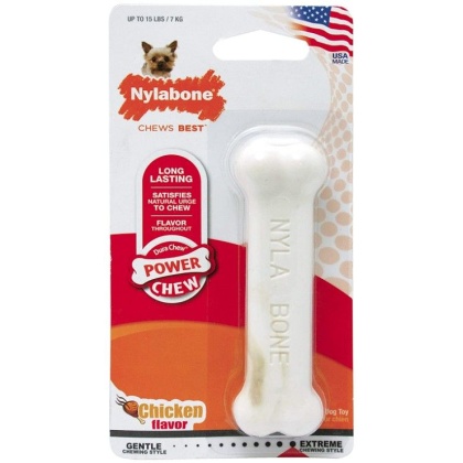 Nylabone Dura Chew Smooth White Dog Bone - Chicken Flavor