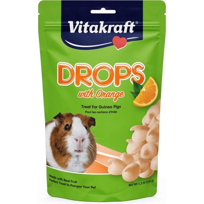 Vitakraft Drops with Orange for Pet Guinea Pigs