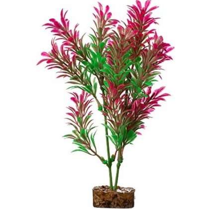 GloFish Plastic Aquarium Plant - Green/Pink