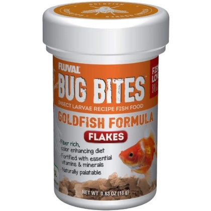 Fluval Bug Bites Insect Larvae Goldfish Formula Flakes