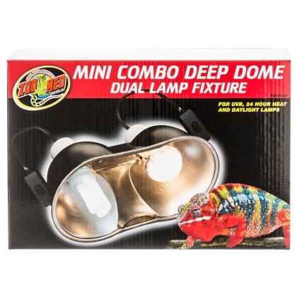 Zoo Med Mini Combo Deep Dome Lamp Fixture - Black